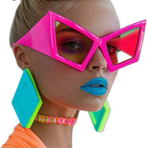 Oversized Cyberpunk Sunglasses Luxury - product view on white background