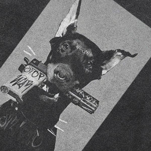 Oversized Dog Graphic T Shirts Y2K