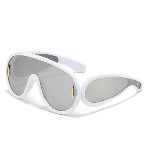 Oversized One-Piece Cyberpunk Sunglasses