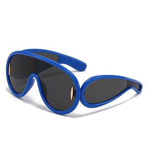 Oversized One-Piece Cyberpunk Sunglasses