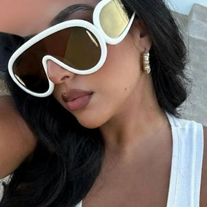 Oversized One-Piece Cyberpunk Sunglasses