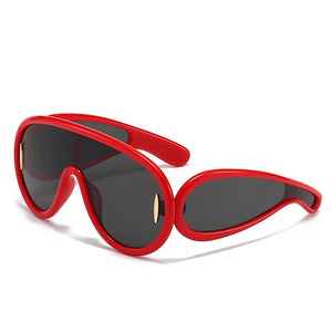 Oversized One-Piece Cyberpunk Sunglasses