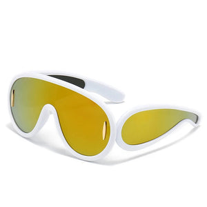 Oversized One-Piece Cyberpunk Sunglasses