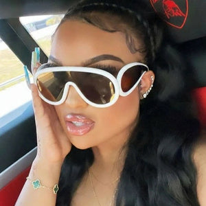 Oversized One-Piece Cyberpunk Sunglasses