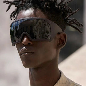 Oversized Shield Cyberpunk Sunglasses