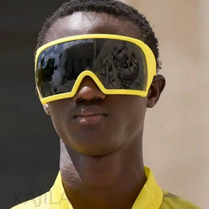 Oversized Shield Cyberpunk Sunglasses