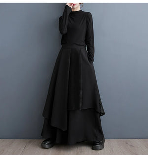 Oversized Skirt Pants Pleated