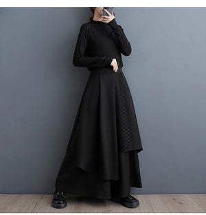 Oversized Skirt Pants Pleated