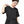 Oversized T Shirt For Women Black - product view on white background