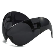 Gafas de sol cyberpunk extragrandes del año 2000 