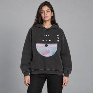 Oversized Y2k Hoodie CD – worn by a woman