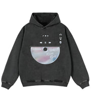 Sweat à capuche surdimensionné Y2k CD