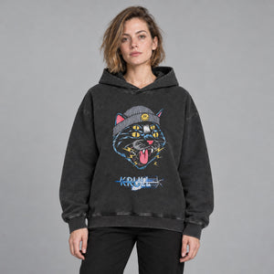 Oversized Y2k Hoodie Cotton – worn by a woman