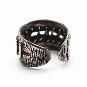 Retro Wound Stitches Ring For Men Punk Gothic Rock Hiphop Open Ring Biker Accessories Unisex Handmade Designer Jewelry L