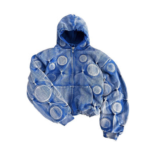 Padded Embroidered Cyberpunk Jacket