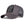 Black trucker cap with an embroidered panther patch and mesh back