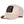 Black trucker cap with an embroidered panther patch and mesh back