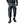 Black paratrooper cargo pants with webbing buckles