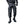 Black paratrooper cargo pants with webbing buckles