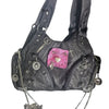 Bolso Y2K de cadena de hierro con parches