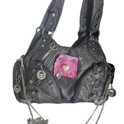 Patched iron chain Y2k Purse