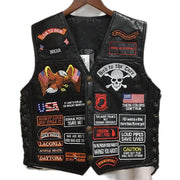 Gilet utilitaire brodé avec patchs