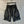 Patchwork Black Cargo Shorts in black — dark techwear streetwear, view 5 of 7