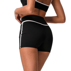 Patchwork Booty Shorts - product view on white background
