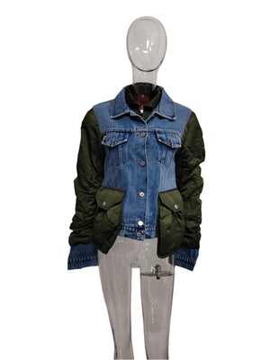 Patchwork Denim Jacket Women Spring