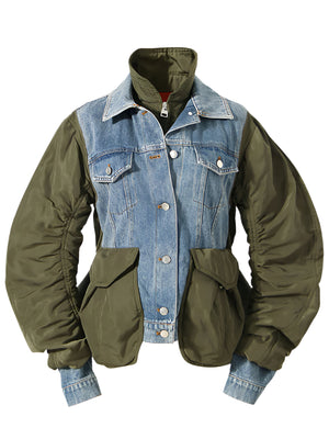 Patchwork Denim Jacket Women Spring