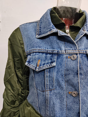 Patchwork Denim Jacket Women Spring