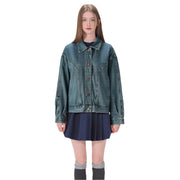 Patchwork Denim Frühlingsjacke Damen