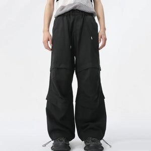 Pantalón recto con diseño de patchwork