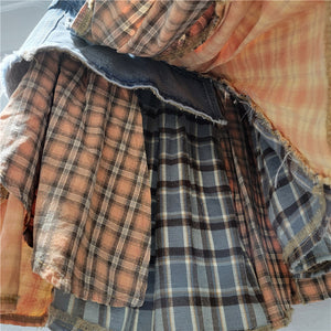 Patchwork Design Y2K Skirt