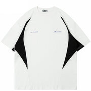 Camisas patchwork Y2K para hombre