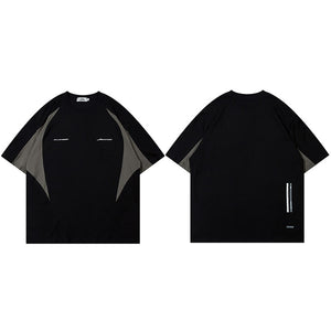 Patchwork Mens Y2K Shirts