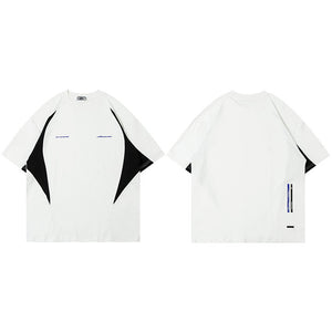 Patchwork Mens Y2K Shirts
