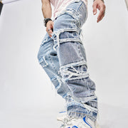 Patchwork Straight Y2K Jeans