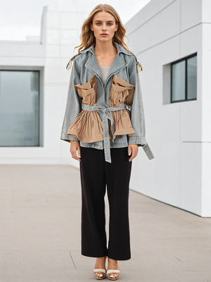 Patchwork Women Spring Jacket