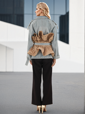 Patchwork Women Spring Jacket