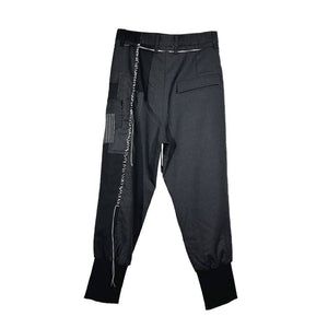 Patchwork Wool Cyberpunk Pants