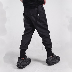 Patchwork Wool Cyberpunk Pants