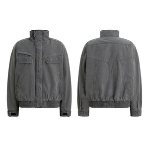 Patchwork Y2K Jacket Gray