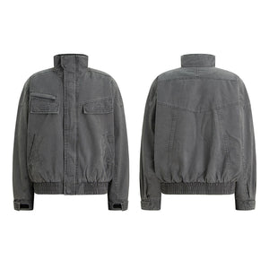 Patchwork Y2K Jacket Gray