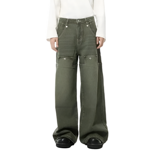 Patchwork Y2k Jeans Metal