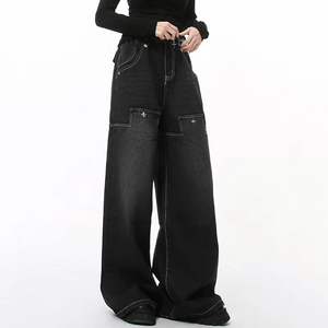 Patchwork Y2k Jeans Metal