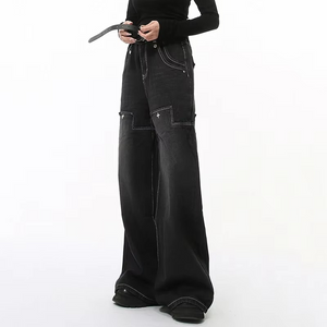 Patchwork Y2k Jeans Metal