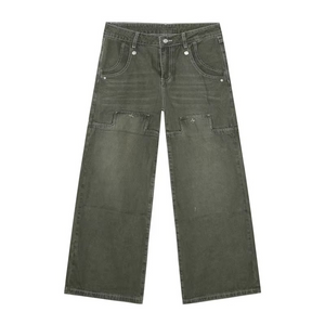 Patchwork Y2k Jeans Metal