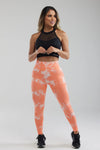 Peach Tie-Dye Scrunch Butt Leggings