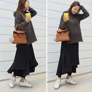 Pencil Pants Skirt Pants Black